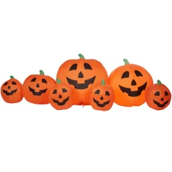 7 citrouilles lumineuses gonflables