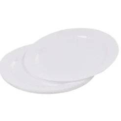 Assiette à dessert blanche design effet martelé x6