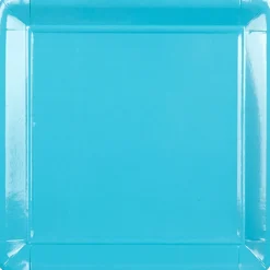 Assiette carton bleu x8