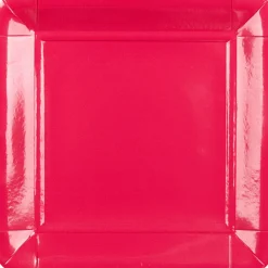 Assiette carton framboise x8