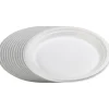 Assiette plate ronde en canne à sucre x12