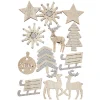 Autocollants thème Noël argentés