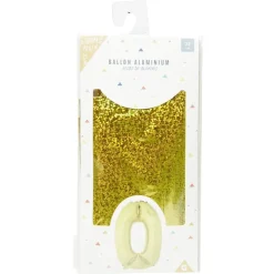 Ballon chiffre 0 aluminium