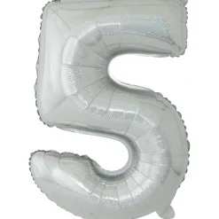 Ballon chiffre 5 en aluminium