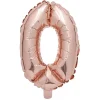 Ballon chiffre 0 rose gold 33cm