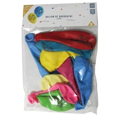 Ballon de baudruche anniversaire 20 ans multicolore x10