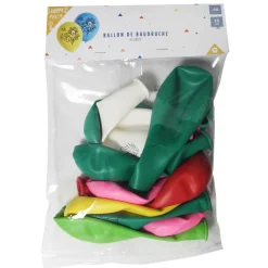 Ballon de baudruche anniversaire 40 ans multicolore x10