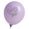 Ballon de baudruche anniversaire 50 ans multicolore x10