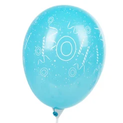 Ballon de baudruche chiffre 0 multicolore x8