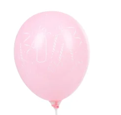 Ballon de baudruche chiffre 1 multicolore x8