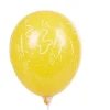 Ballon de baudruche chiffre 4 multicolore x8