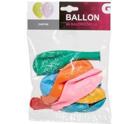 Ballon de baudruche chiffre 4 multicolore x8