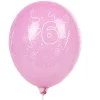 Ballon de baudruche chiffre 6 multicolore x8