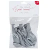 Ballon de baudruche gris argenté x10