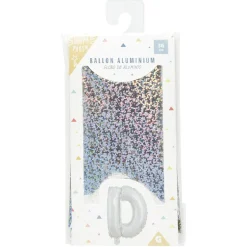 Ballon forme lettre D, aluminium