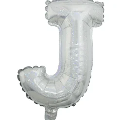 Ballon forme lettre J, aluminium