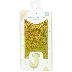 Ballon forme lettre J, aluminium