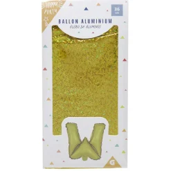 Ballon forme lettre W, aluminium