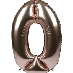 Ballon gonflable chiffre 2019 déco nouvel an H. 34 cm rose gold