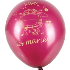 Ballon mariage bordeaux et ivoire x100
