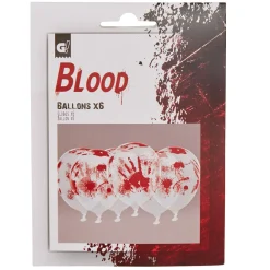 Ballons transparents Blood x6
