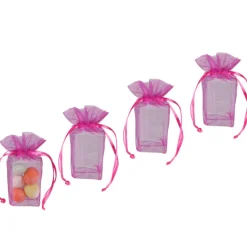 Ballotin à dragées rose fuchsia x4