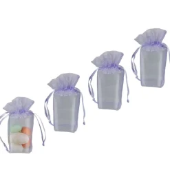 Ballotin à dragées violet x4