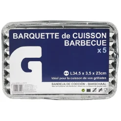 Barquette aluminium pour barbecue x5