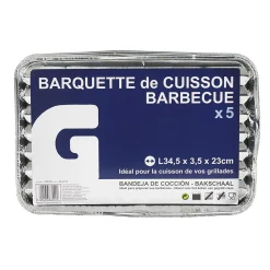 Barquette de cuisson aluminium x5