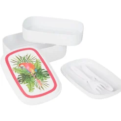 Bento lunch box plastique perroquet exotique