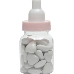 Biberon à dragées rose x4