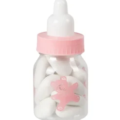 Biberon baptême rose x4