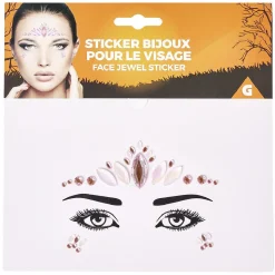 Bijoux visage autocollants Halloween