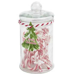 Bonbonnière de Noël avec sucres d'orge Ø13xH18 cm