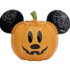 Bonbonnière Disney Mickey citrouille orange et noir 2 faces Ø14xH18cm