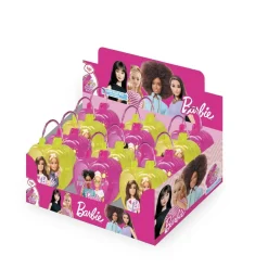 Bonbons et autocollants Barbie dans boîte forme coeur 10g