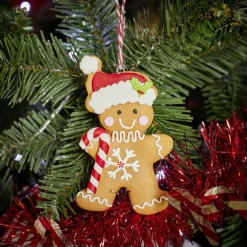 Bonhomme pain d'épices à suspendre en argile H10cm - 2 modèles