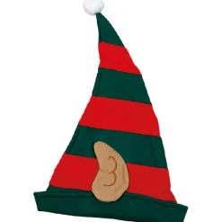 Bonnet de lutin vert rouge