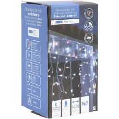 Bordure de toit lumineuse multicolore extérieur 192 LED