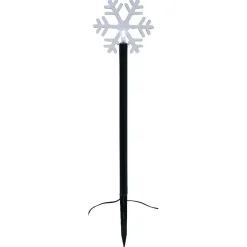 Borne à planter flocon 1LED blanc froid H40cm x5