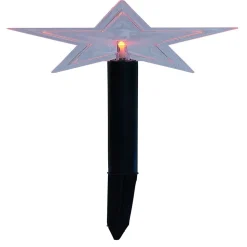 Borne solaire à planter étoile 1LED multicolore H30cm x5