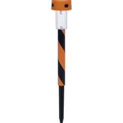 Borne solaire LED à planter noir et orange