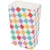 Boîte à bonbons motif arlequin multicolore thème candy x4