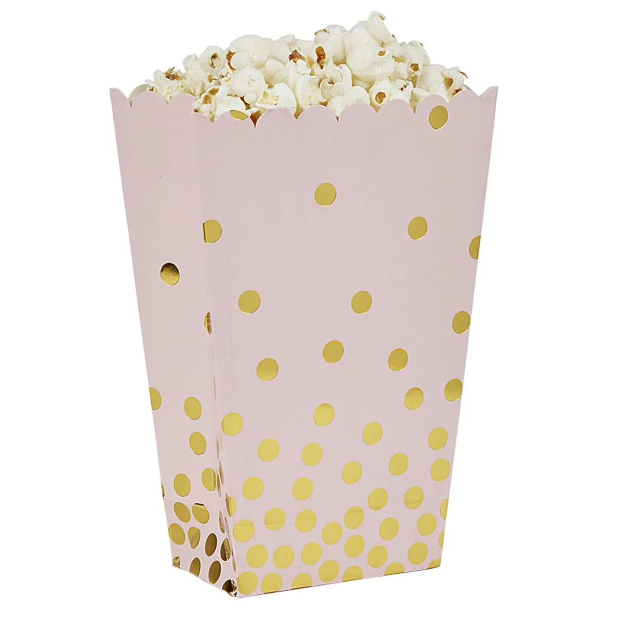 Boîte à bonbons ou pop corn rose et doré à poids x 4