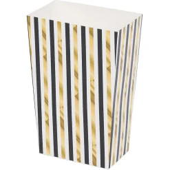 Boîte à bonbons rayures bleues et dorées thème nuit x4