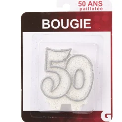 Bougie anniversaire chiffre 50