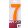 Bougie anniversaire chiffre 7 orange