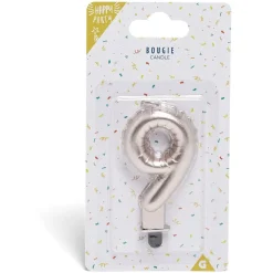 Bougie anniversaire chiffre 9 rose gold