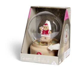 Boule à neige lumineuse animée musicale bonhomme pain d'épices - 2 modèles