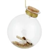 Boule déco de Noël doré Ø8 cm